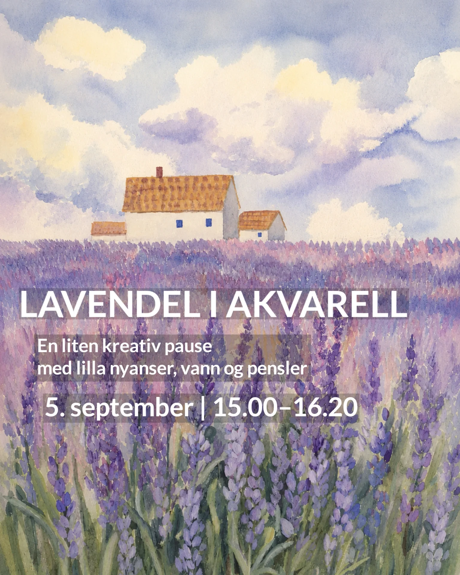 LAVENDEL I AKVARELL