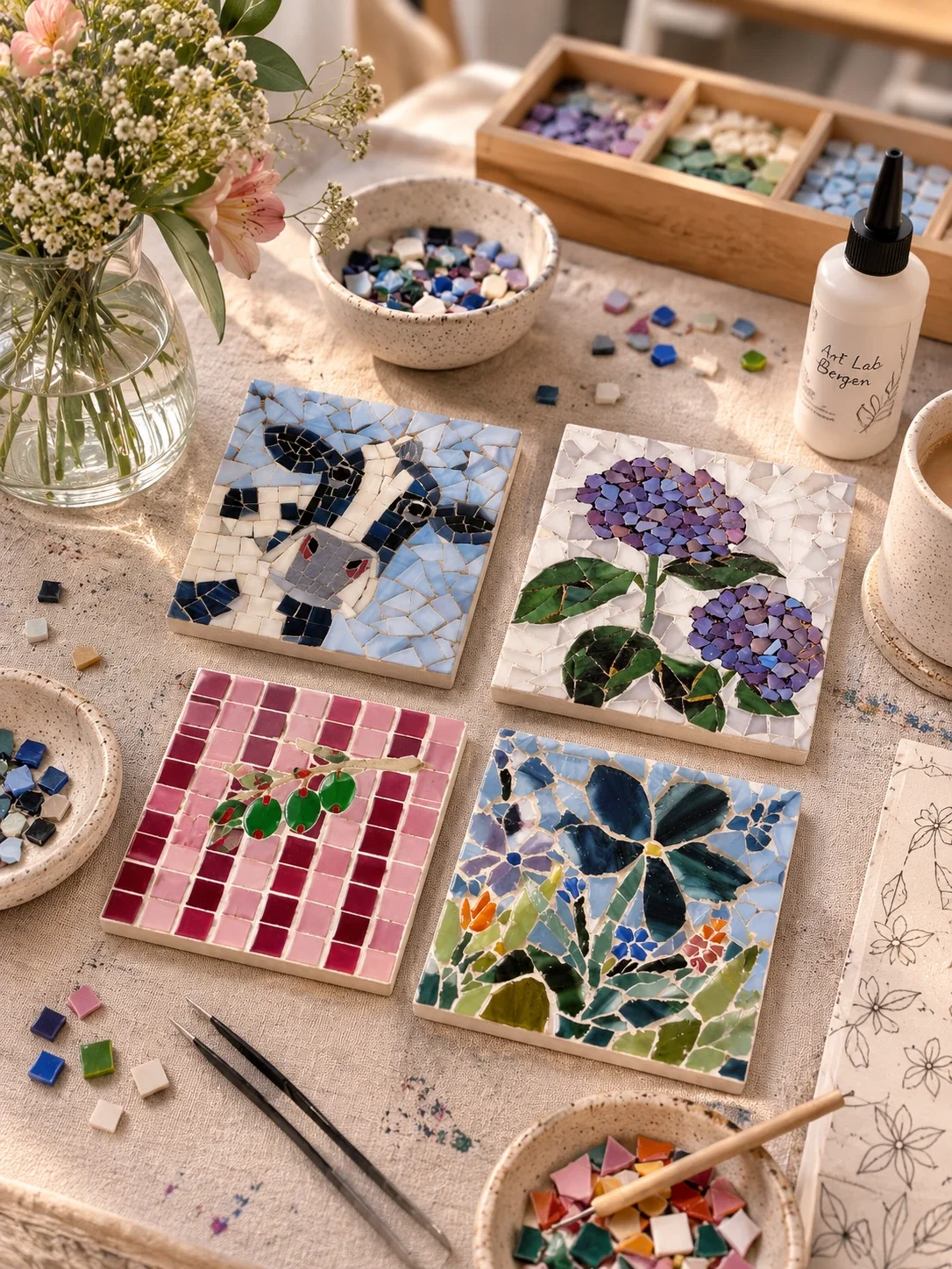 Mosaikkworkshop i Art Lab