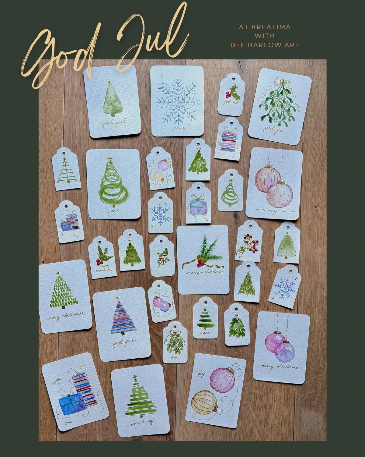 Watercolor Christmas Cards & Gift Tags Workshop