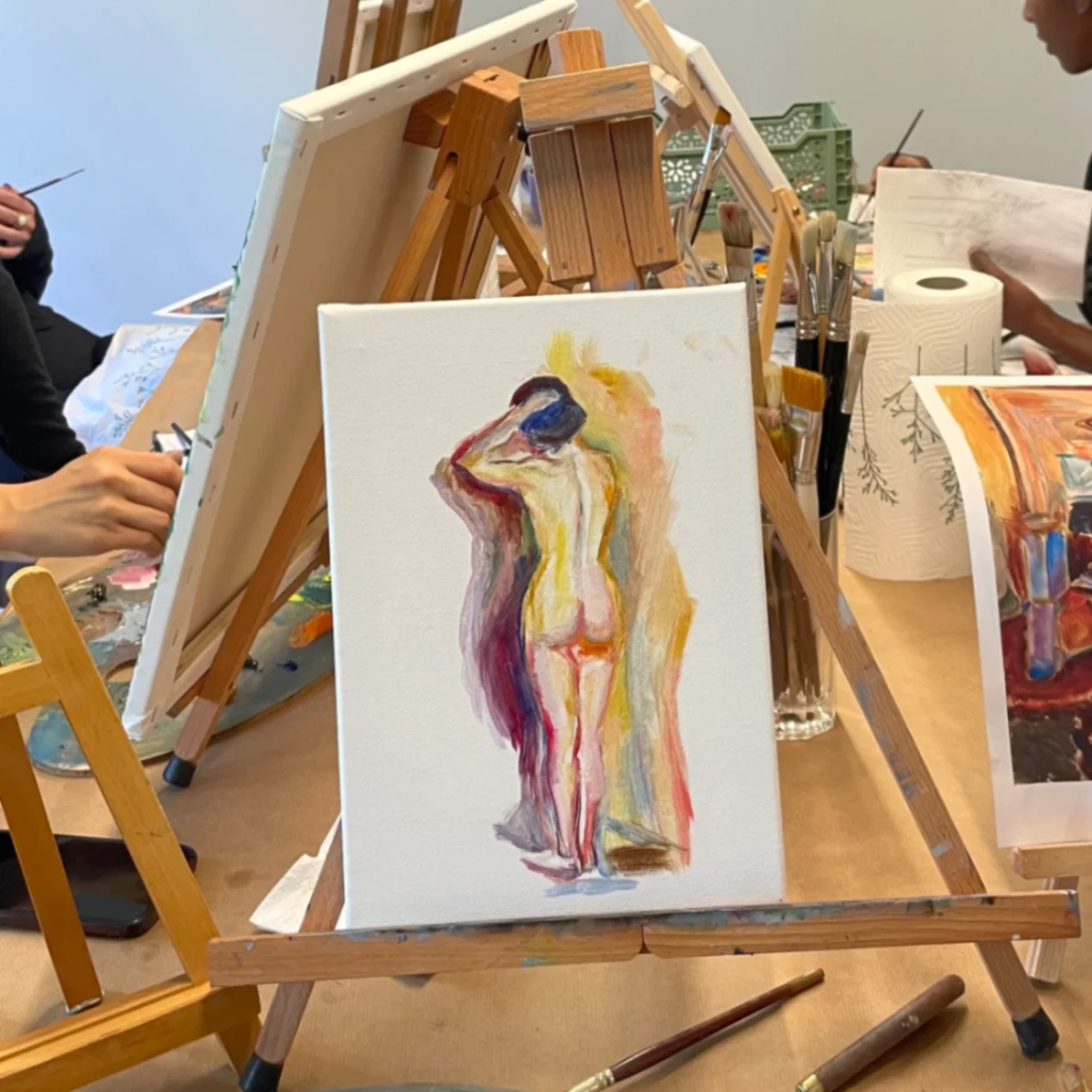 Oljemalingskurs – Figur inspirert av Edvard Munch
